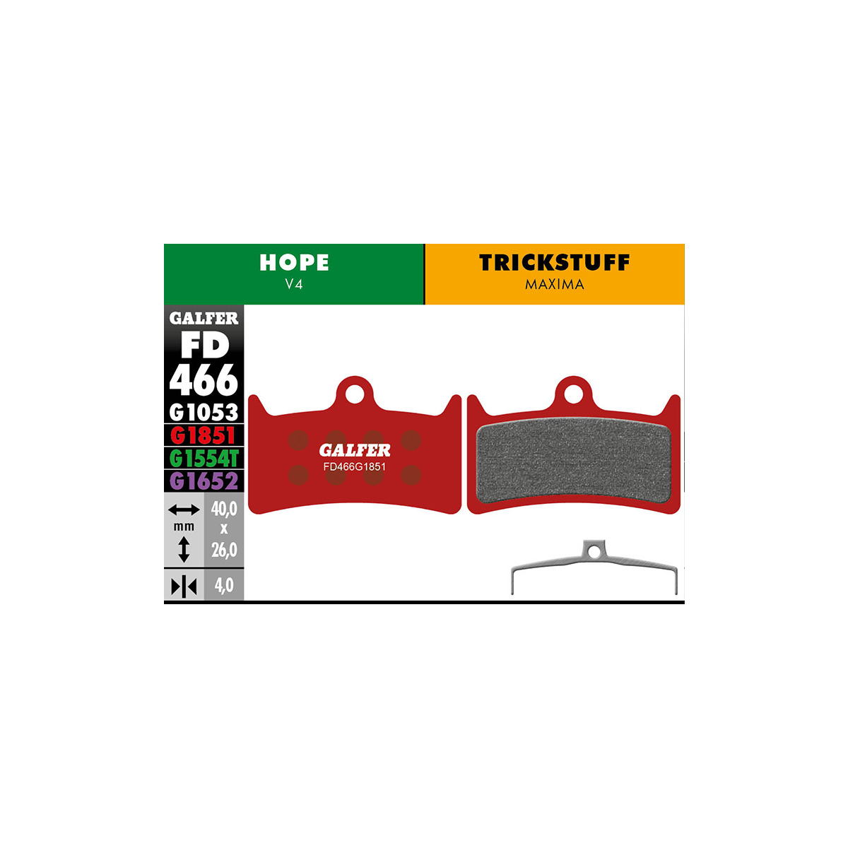Galfer Hope/Trickstuff V4/Maxima Bremsbelag Advanced 3 Galfer Hope/Trickstuff V4/Maxima Bremsbelag Advanced